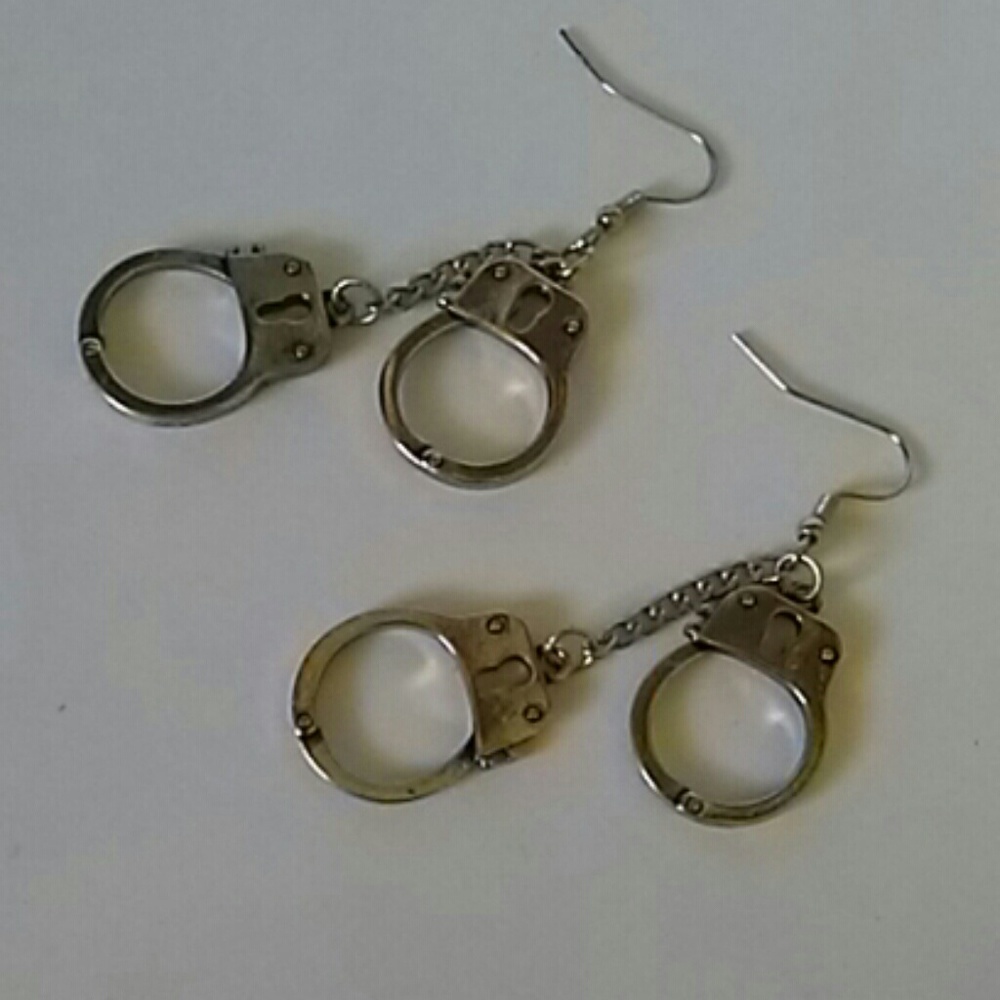 Dangle handcuff earrings